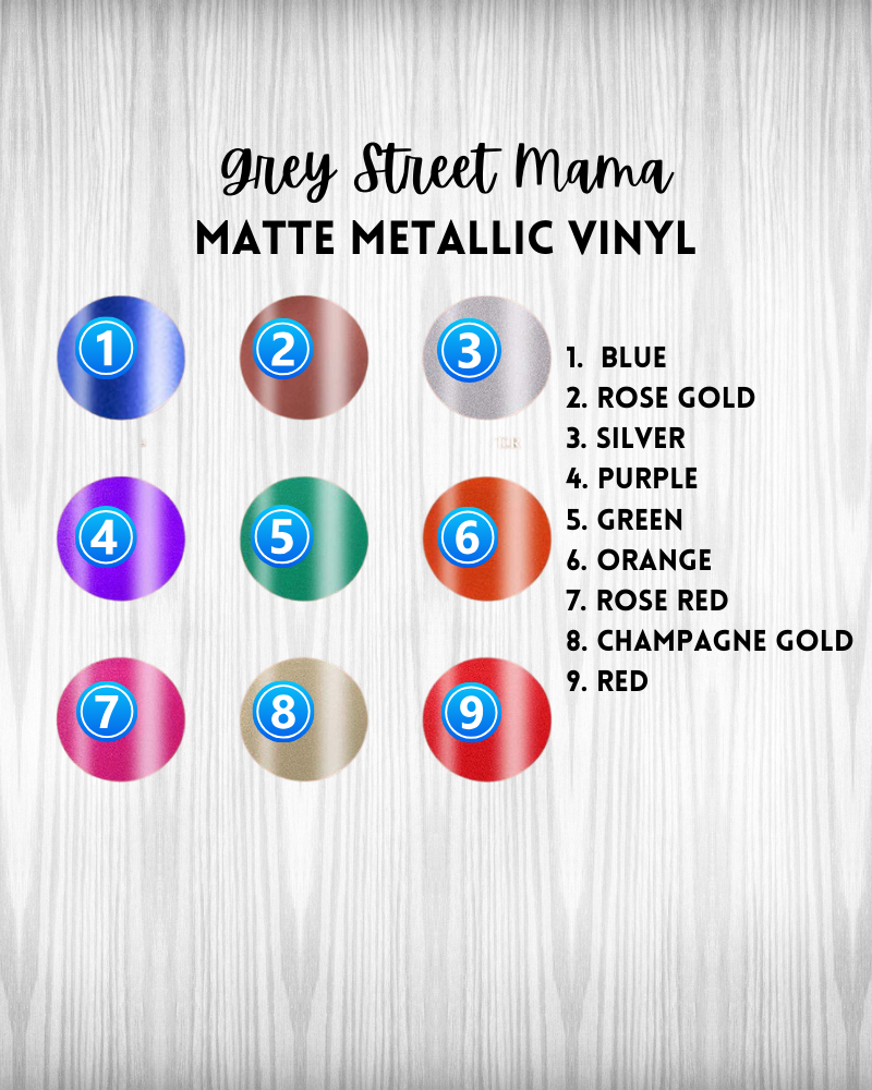 9 Matte Metallic Colors FD Vinyl Decal Sticker 2" | 3" | 4" | 5" | 6" Custom Sizing Available