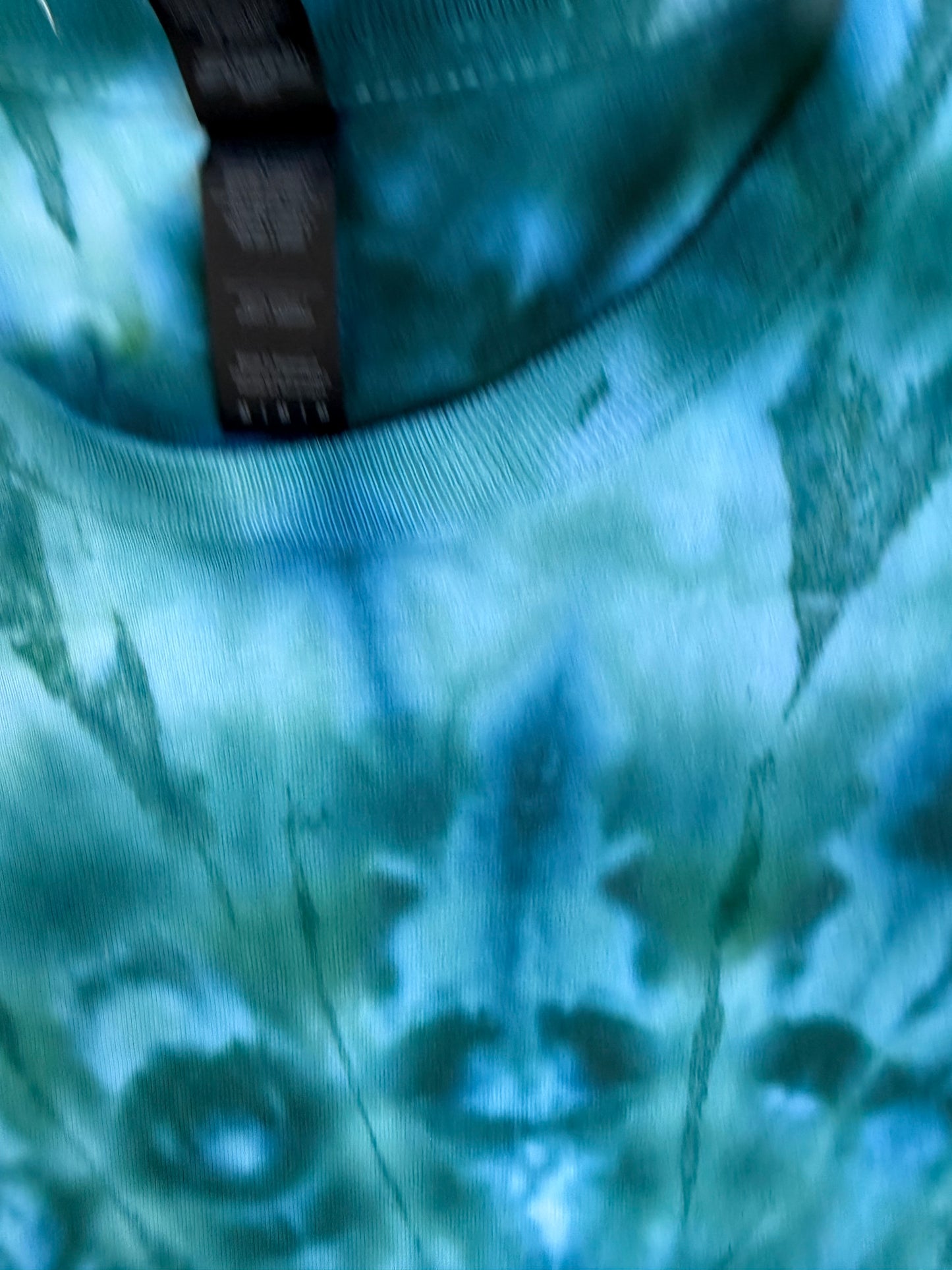 MHD Dark Blue Dark Green Light Green Spiral Ice Dye Tie Dye Short Sleeve Shirt 100% Cotton Size Medium