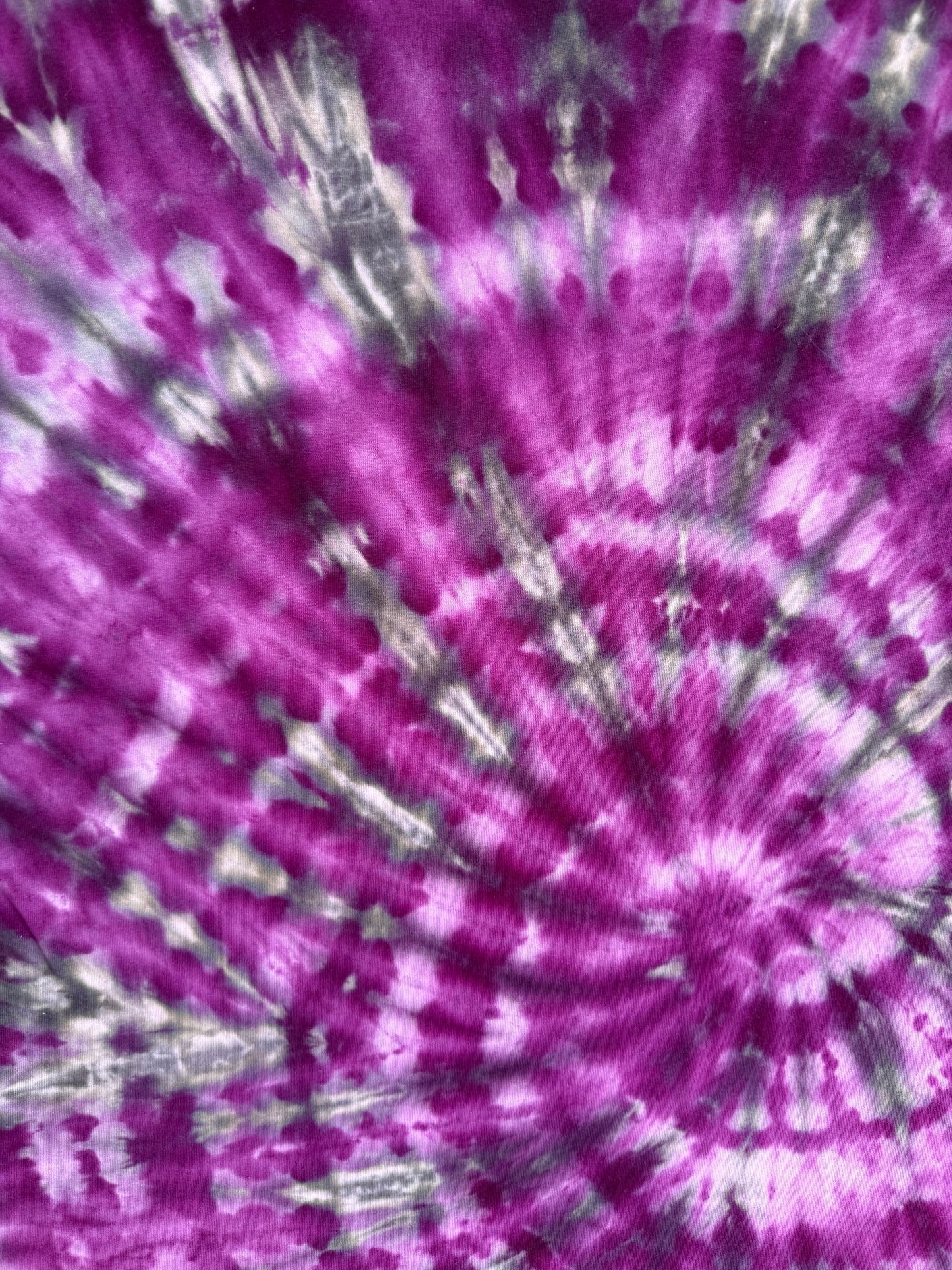 MHD Dark Purple Lavender Grey Black Spiral Ice Dye Tie Dye Short Sleeve Shirt 100% Cotton Size XXL