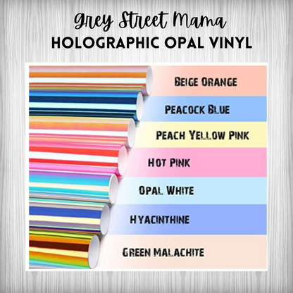 7 Holographic Opal Colors FD Vinyl Decal Sticker 2" | 3" | 4" | 5" | 6" Custom Sizing Available