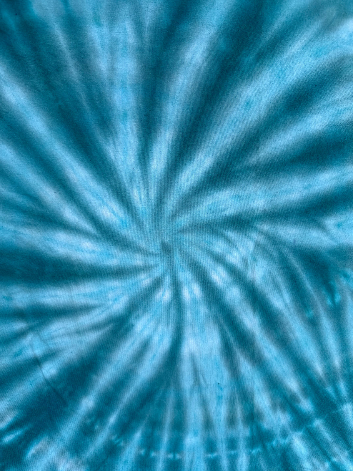 MHD Denim Blue Light Blue  Spiral Ice Dye Tie Dye Short Sleeve Shirt 100% Cotton Size XXL