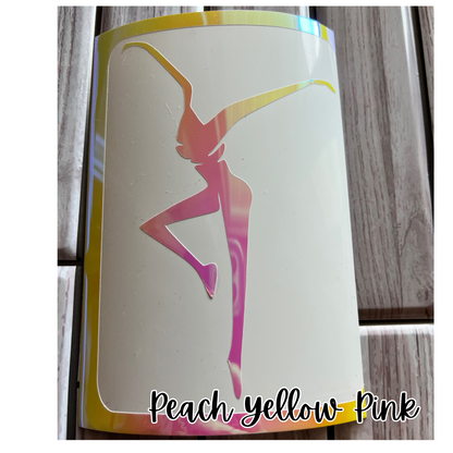 7 Holographic Opal Colors FD Vinyl Decal Sticker 2" | 3" | 4" | 5" | 6" Custom Sizing Available