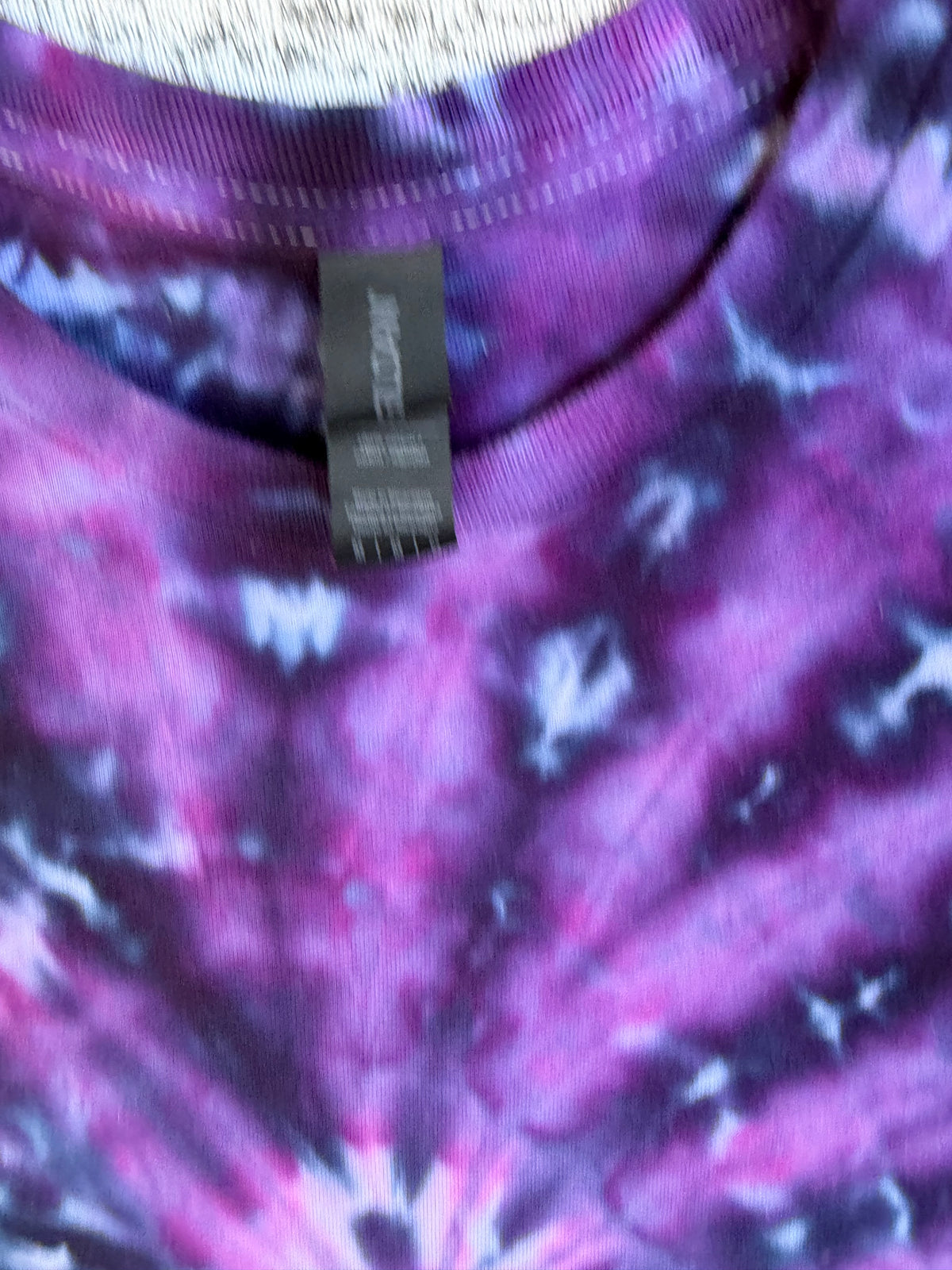 MHD Dark Purple Navy Blue Spiral Ice Dye Tie Dye Short Sleeve Shirt 100% Cotton Size Medium
