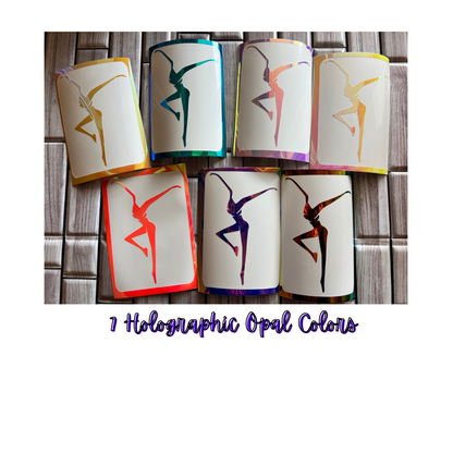 7 Holographic Opal Colors FD Vinyl Decal Sticker 2" | 3" | 4" | 5" | 6" Custom Sizing Available