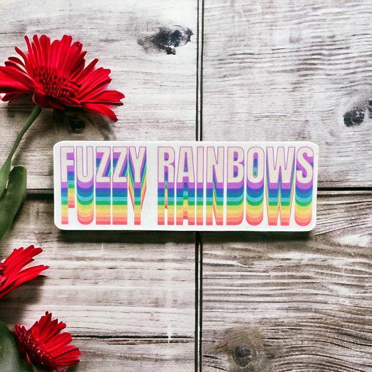 Fuzzy Rainbows Retro BMFS Billy Strings Sticker Slap 1.4" x 4.1" Matte Finish