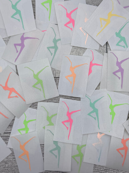Can O’ Dancers 41 Vinyl Decals 1.5” GLOW IN THE DARK Assorted Colors FDs