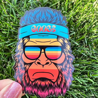 Goose YETI Blue Teal Yellow Orange Red Sunglass Bandana Vinyl Sticker Slap Glossy Finish 3.3" x 2.25"