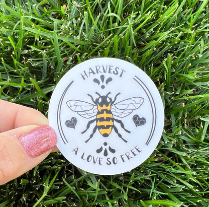 Goose HONEYBEE Harvest A Love So Free Goose Song Lyrics Circle Vinyl Sticker Slap 2.1" x 2.1" Matte Finish