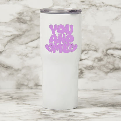 You And Me Bubble Letters DMB Vinyl Decal Sticker Car Window Laptop Tumbler Cup Custom Colors 4"x4.5"