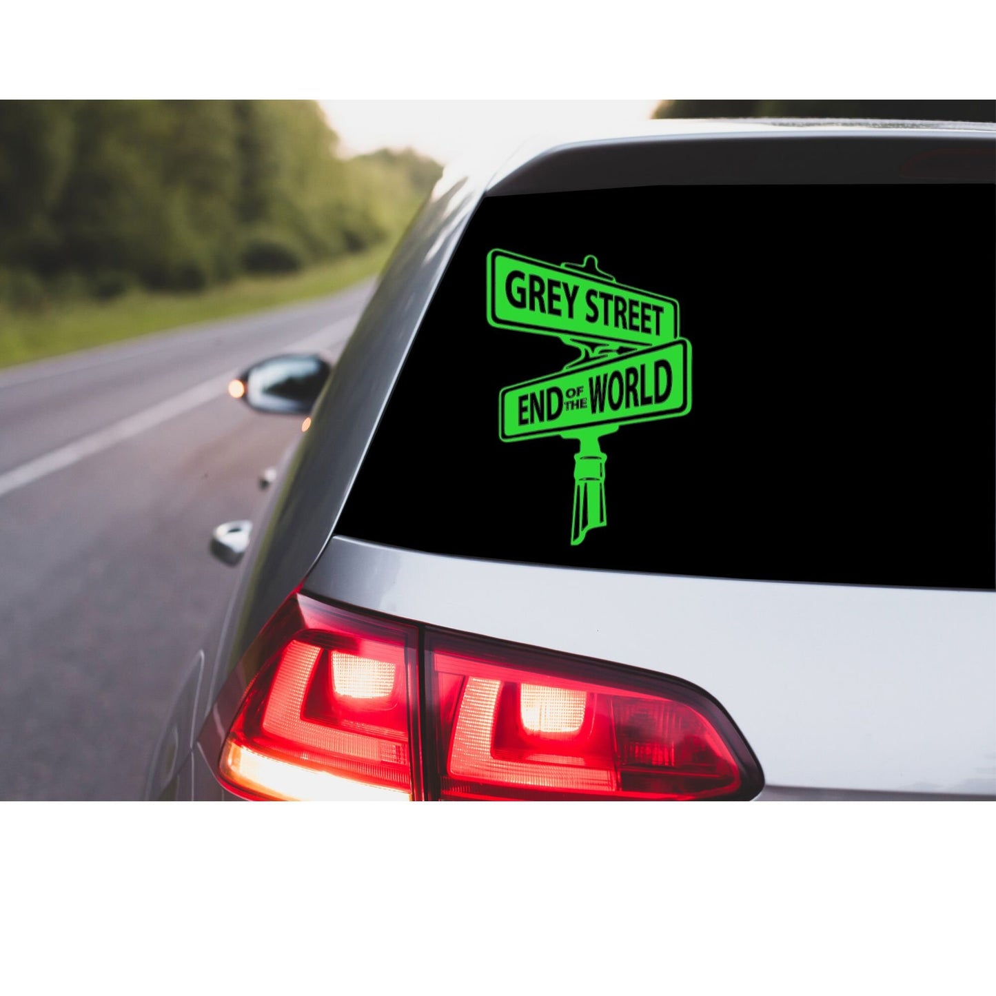 GREY STREET Vinyl Decal Custom Colors 4.5" x 3.1"