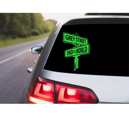 GREY STREET Vinyl Decal Custom Colors 4.5" x 3.1"