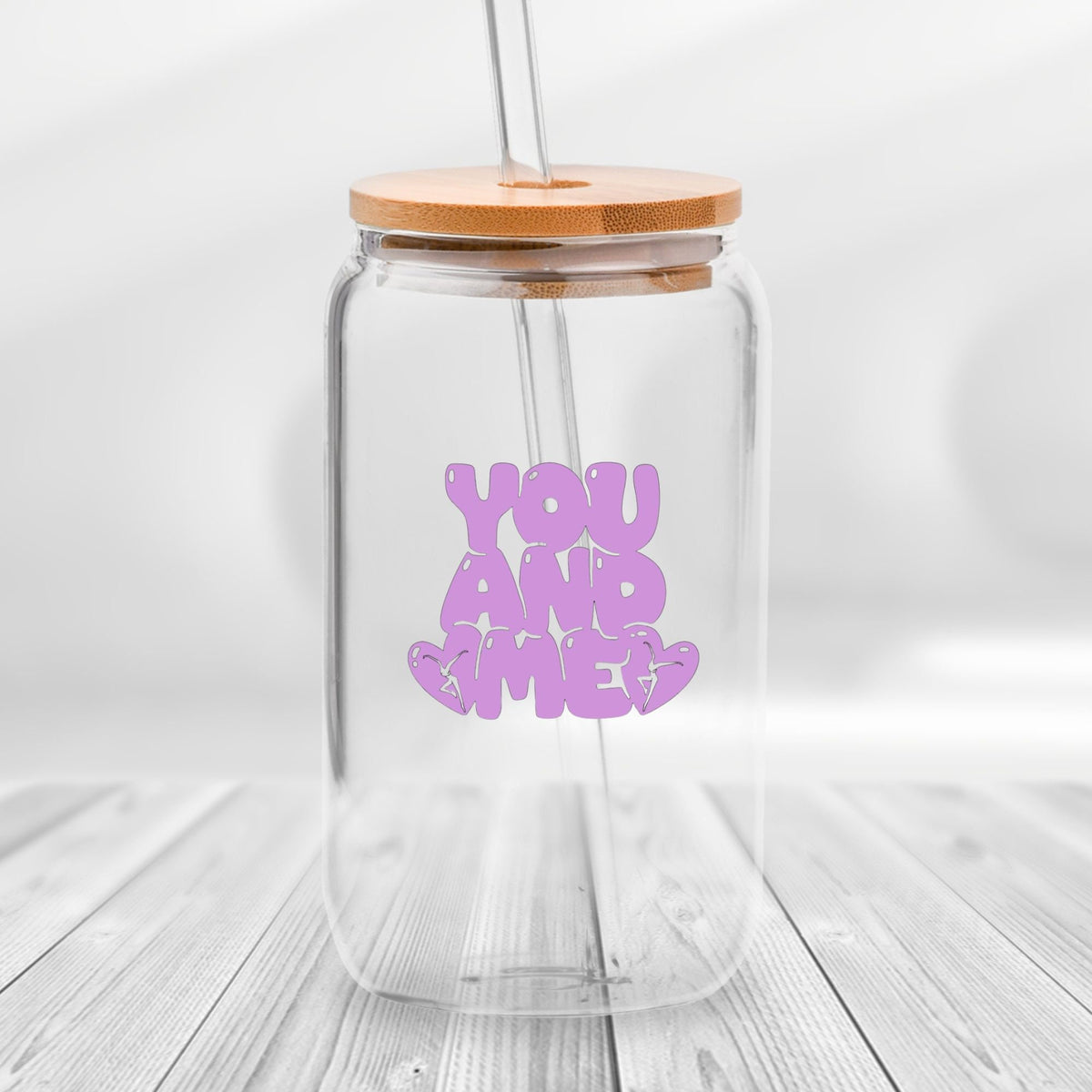 You And Me Bubble Letters DMB Vinyl Decal Sticker Car Window Laptop Tumbler Cup Custom Colors 4"x4.5"