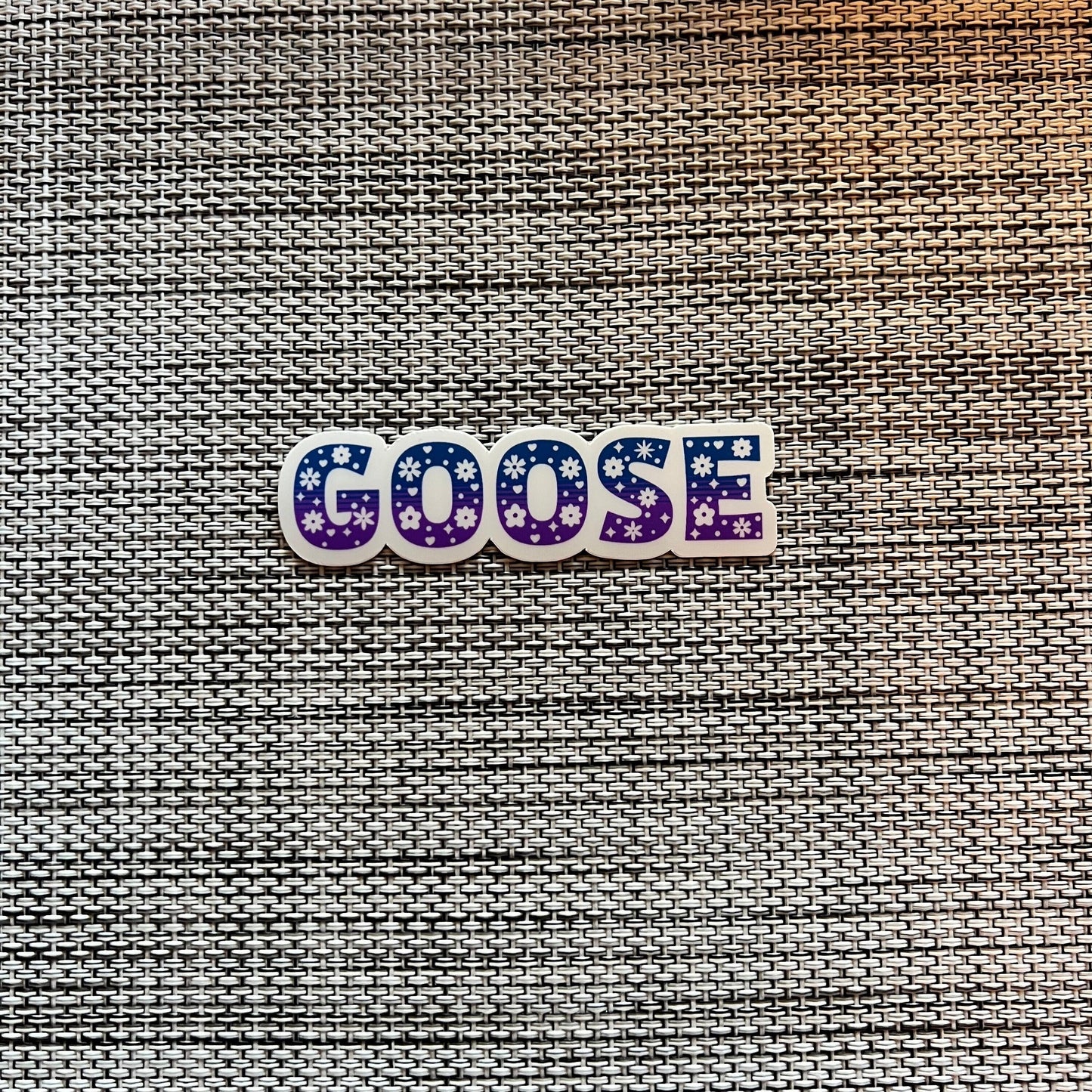 Goose the Band Blue Purple Ombre Flowers Vinyl Sticker Slap Laptop Tumbler Cup Matte Finish .9" x 3.25"