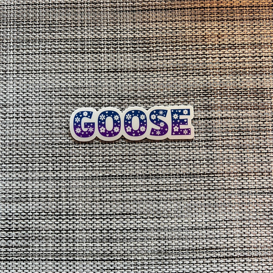 Goose the Band Blue Purple Ombre Flowers Vinyl Sticker Slap Laptop Tumbler Cup Matte Finish .9" x 3.25"